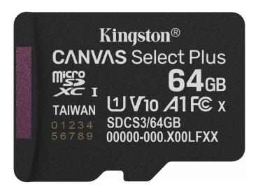 microSDXC 64GB Kingston Canvas Select Plus