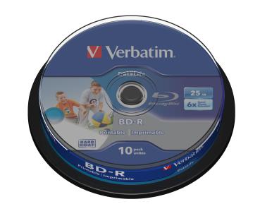 Bluray Verbatim 6x 25GB 10pcs IJP 10 Pack Spindle