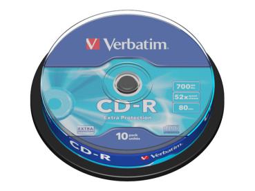 CD-R Verbatim 10x - 700MB (80 Min) 52x