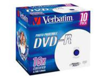 DVD-R 4,7GB Verbatim Printable 10er Pack