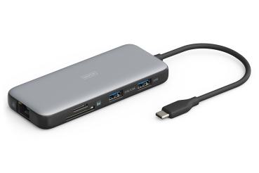 USB-C Dockingstation Digitus - 2xUSB-A - USB-C - RJ45 - 2xHD