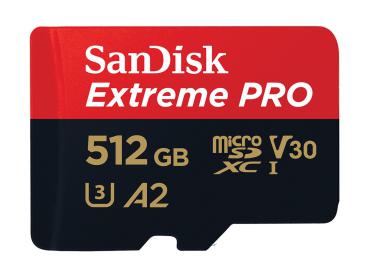 microSDXC 512GB SanDisk Extreme PRO 200MB/s 140MB/s write