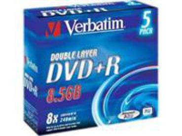DVD+R 8,5GB Verbatim Dual Layer 5er Pack