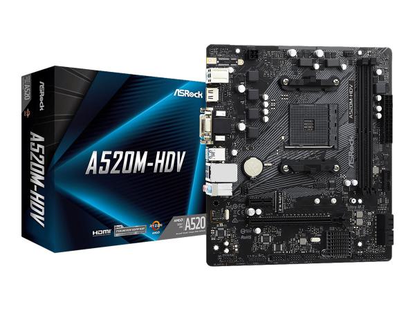 MB AM4 ASRock A520M-HDV - mATX