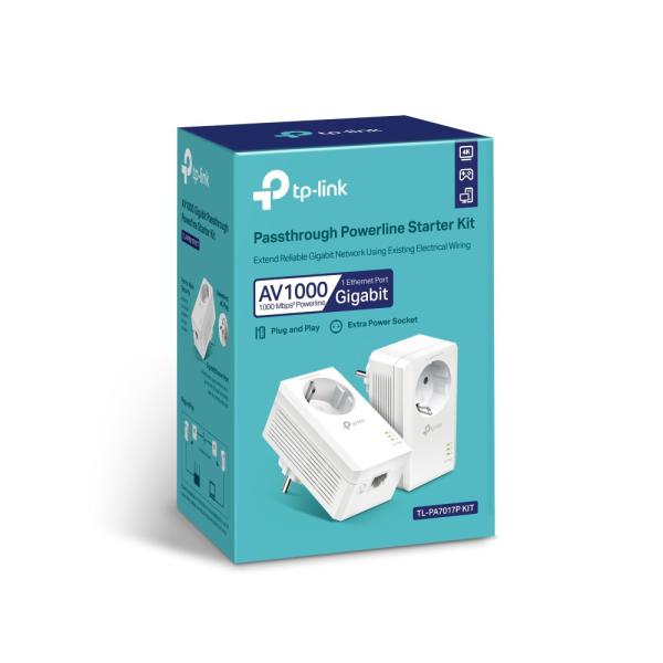 DLAN TP-LINK AV1000 - Gigabit Passthrough Starter Kit - Powe