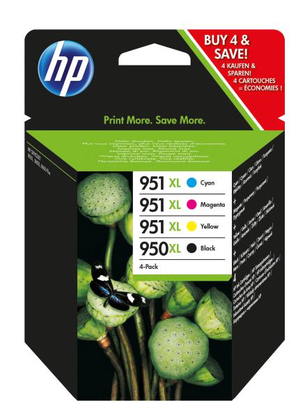 Tinte HP 950XL und 951XL cy/ma/y/bl 4er-Pack