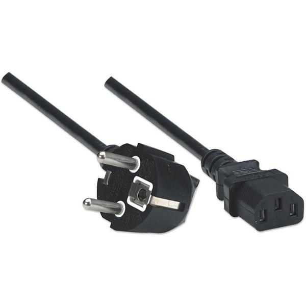 Kaltgerätekabel - 1,8m - Schukostecker an Kaltgerätekupplung