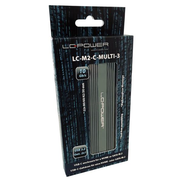 SSD-Gehäuse LC-Power LC-M2-C-Multi-3 -M.2 (NVMe & SATA)