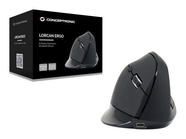 Maus CONCEPTRONIC LORCAN03B 6-Tasten Bluetooth ergonomisch