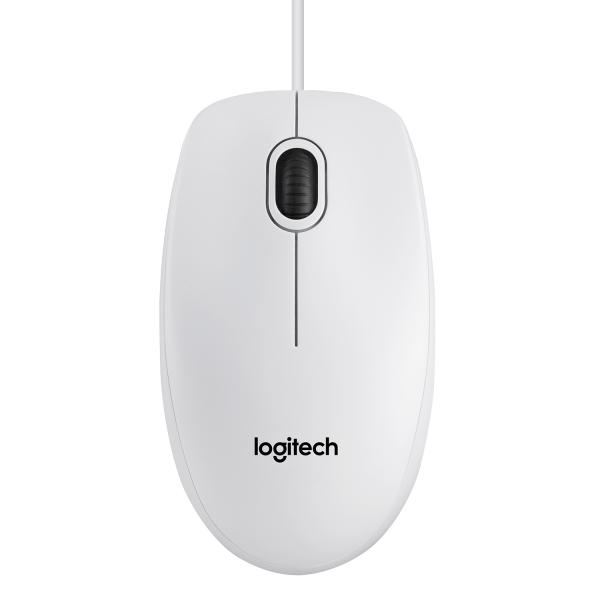 Maus Logitech B100 Optical Wheel Mouse USB weiß