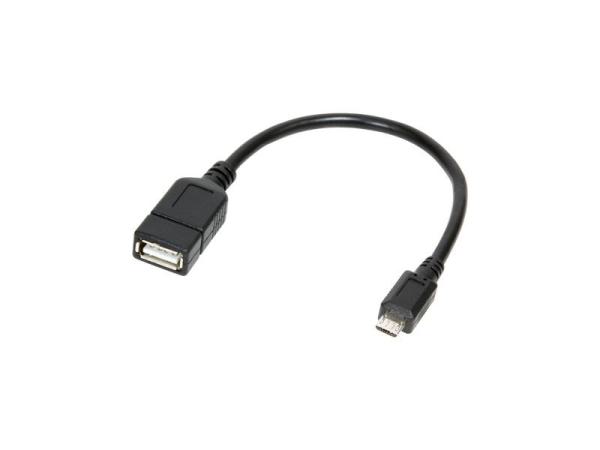 OTG-Kabel LogiLink USB Kabel A -> micro B Bu/St 0.20m sw