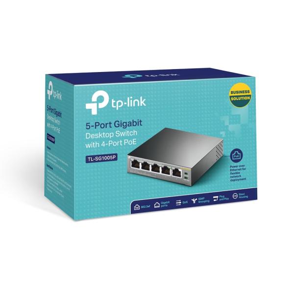 Switch 1000MBit 4-Port TP-LINK TL-SG1005P POE