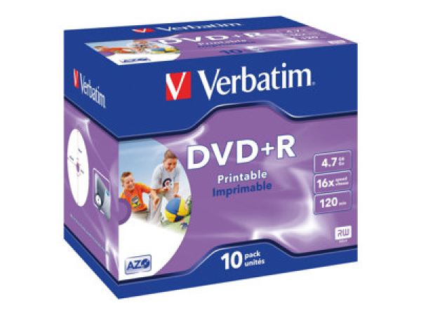 DVD+R 4,7GB Verbatim Printable 10er Pack