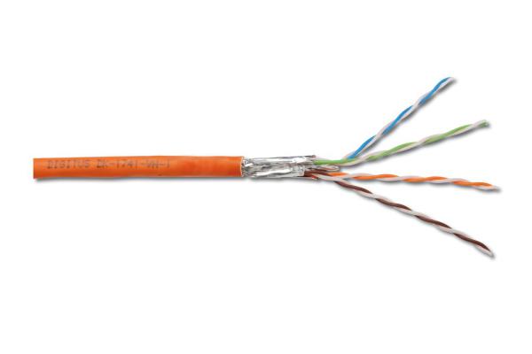 Verlegekabel DIGITUS S/FTP Cat7 100.00m orange