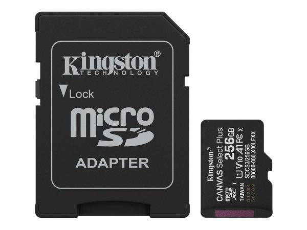microSDXC 256GB Kingston Canvas Select+ Gen3
